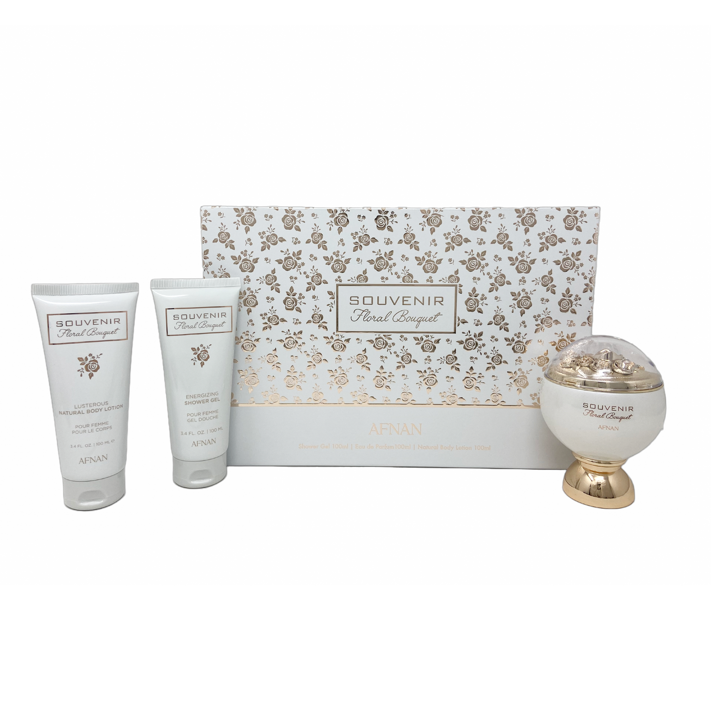 Sohrelia Perfumeria_Afnan Souvenir Floral Bouquet Set De 3 Pz Para Mujer