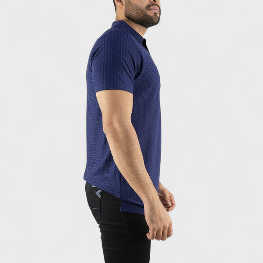 Barabas Playera Polo Azul Marino Para Hombre