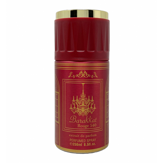 Sohrelia Perfumeria_Body Spray Fragrance World Barakkat Rouge 540 Extrait 250 Ml
