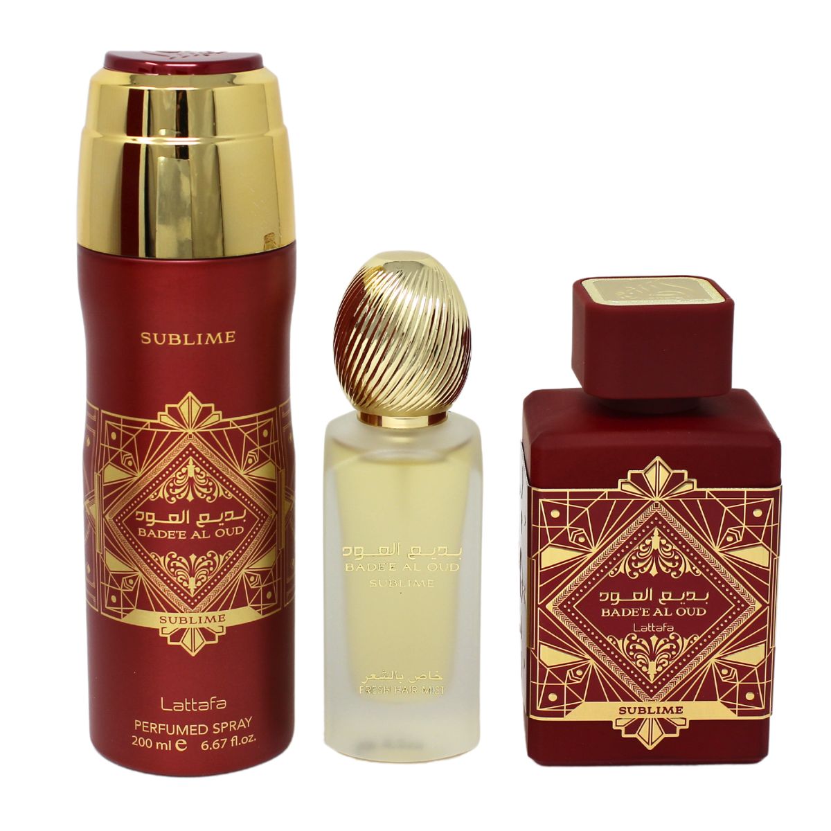 Sohrelia Perfumeria_Lattafa adee Al Oud Sublime - Set unisex de 3 piezas