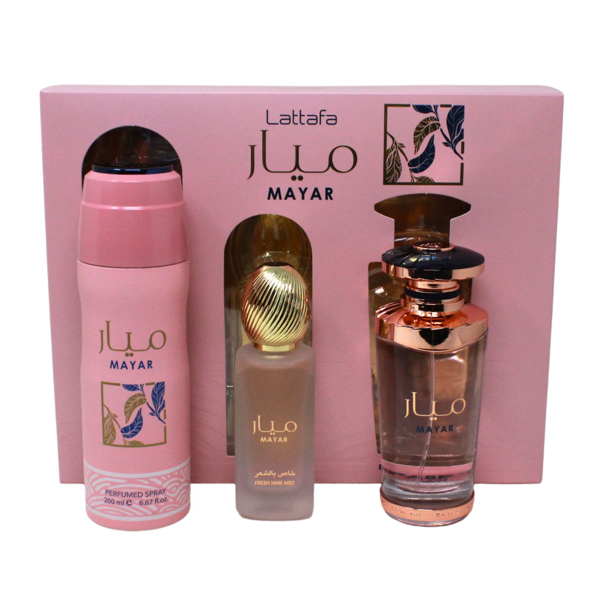 Sohrelia Perfumeria_Lattafa Mayar Set De 3 Pz Con Body Mist Para Mujer