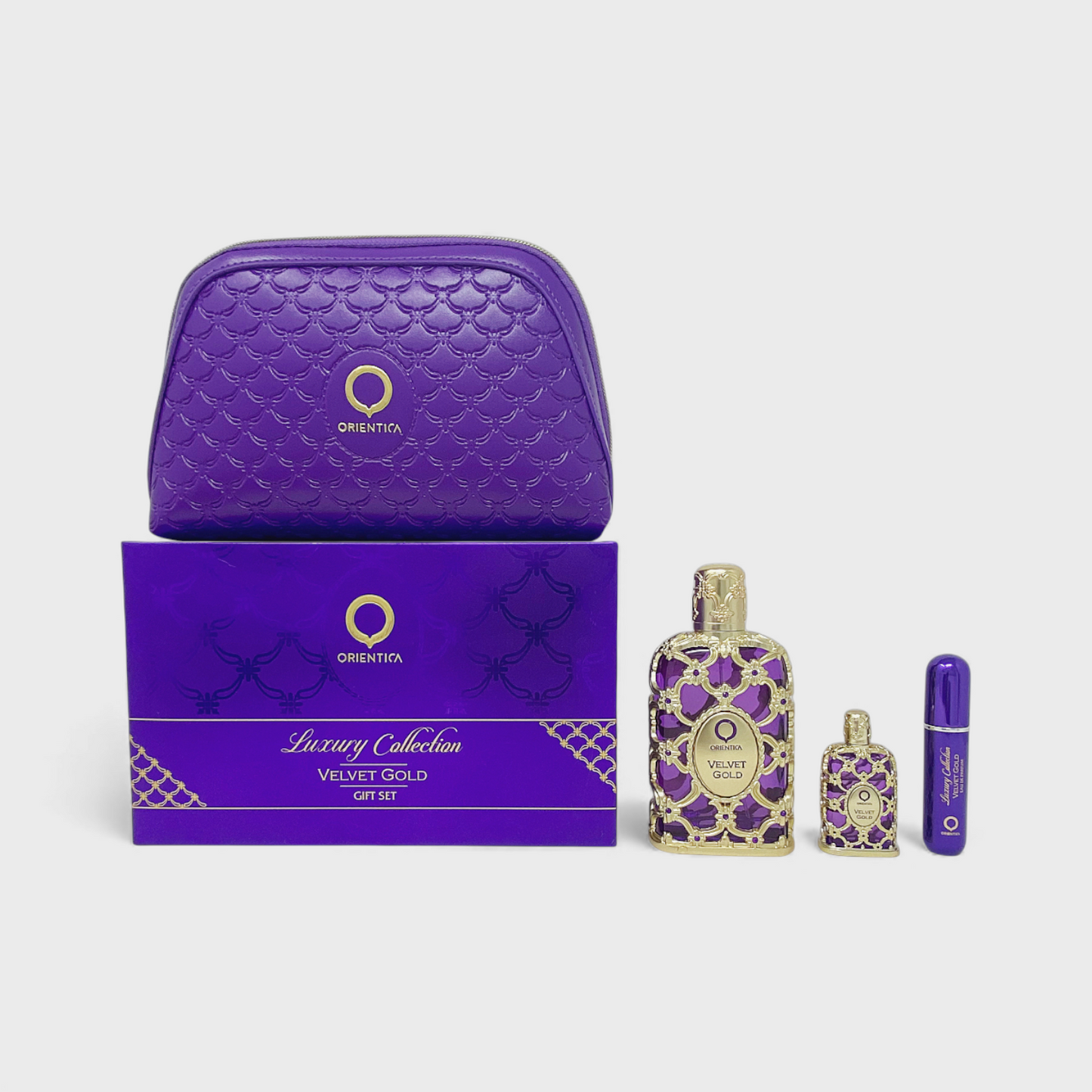 Orientica Velvet Gold Set De 4 Pz Con Mini Y Bolso Unisex