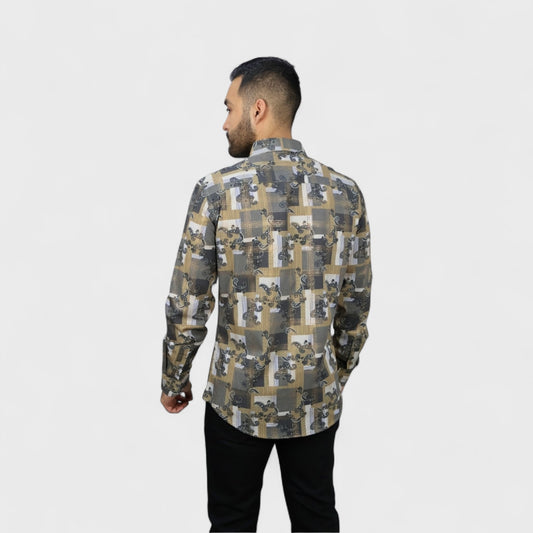 Platini Camisa Casual Para Hombre