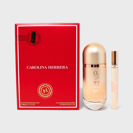 Carolina Herrera 212 Vip Rose Set 2 Pz Con Mini Para Mujer