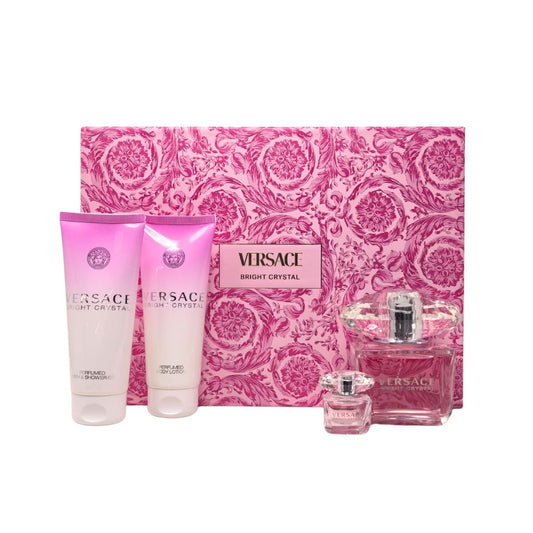 Versace Bright Crystal Set De 4 Pz Con Eau De Tocador Y Mini Mujer
