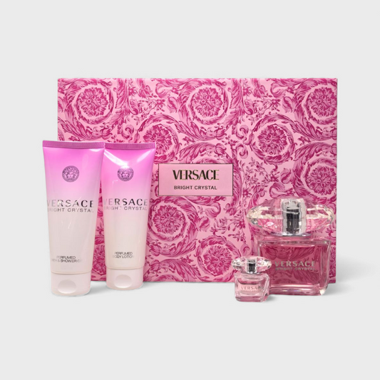 Versace Bright Crystal Set De 4 Pz Con Eau De Tocador Y Mini Mujer