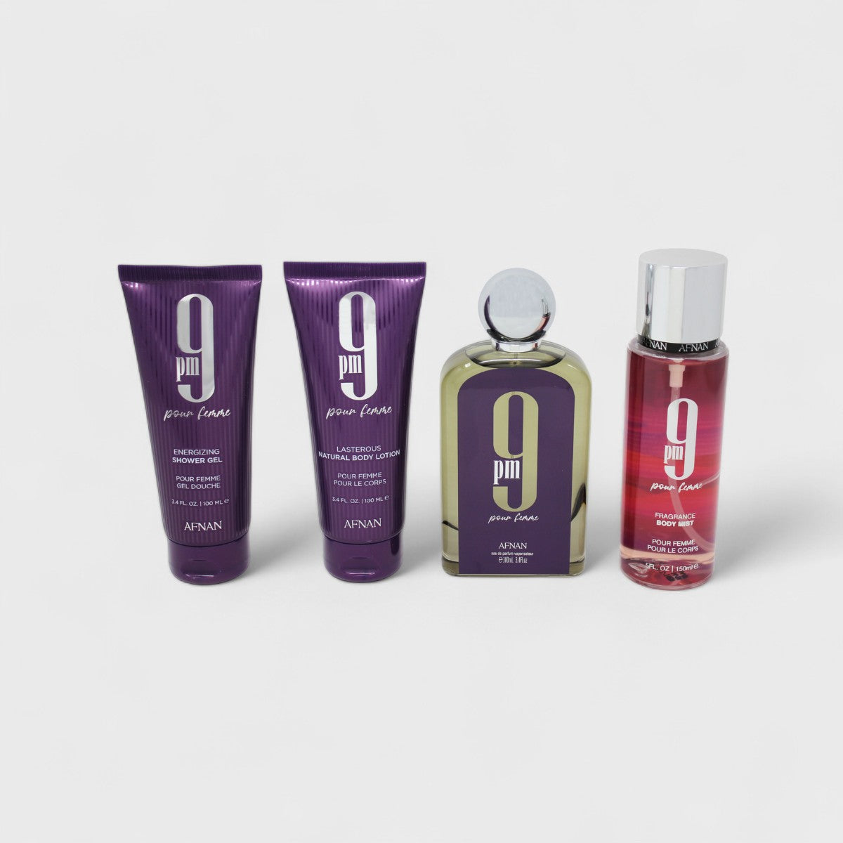 AFNAN 9PM POUR FEMME 4 PC SET DAMA
