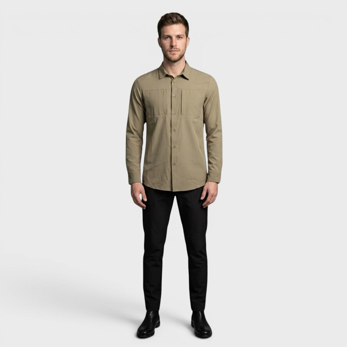 Camisa Atlo Manga Larga Para Hombre