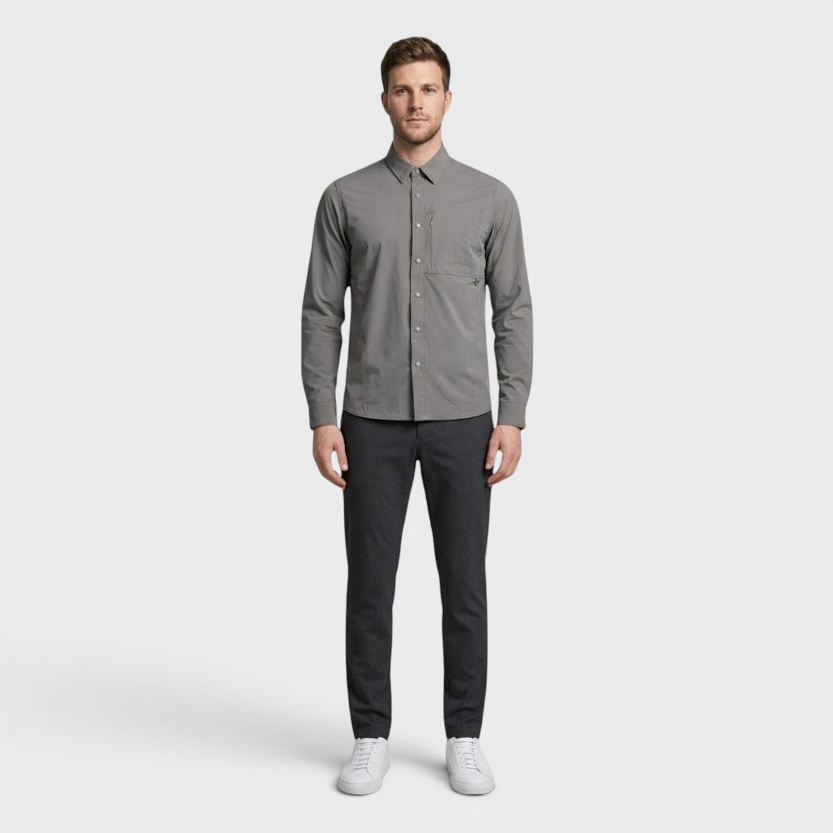 Camisa Atlo Casual Manga Larga Para Hombre