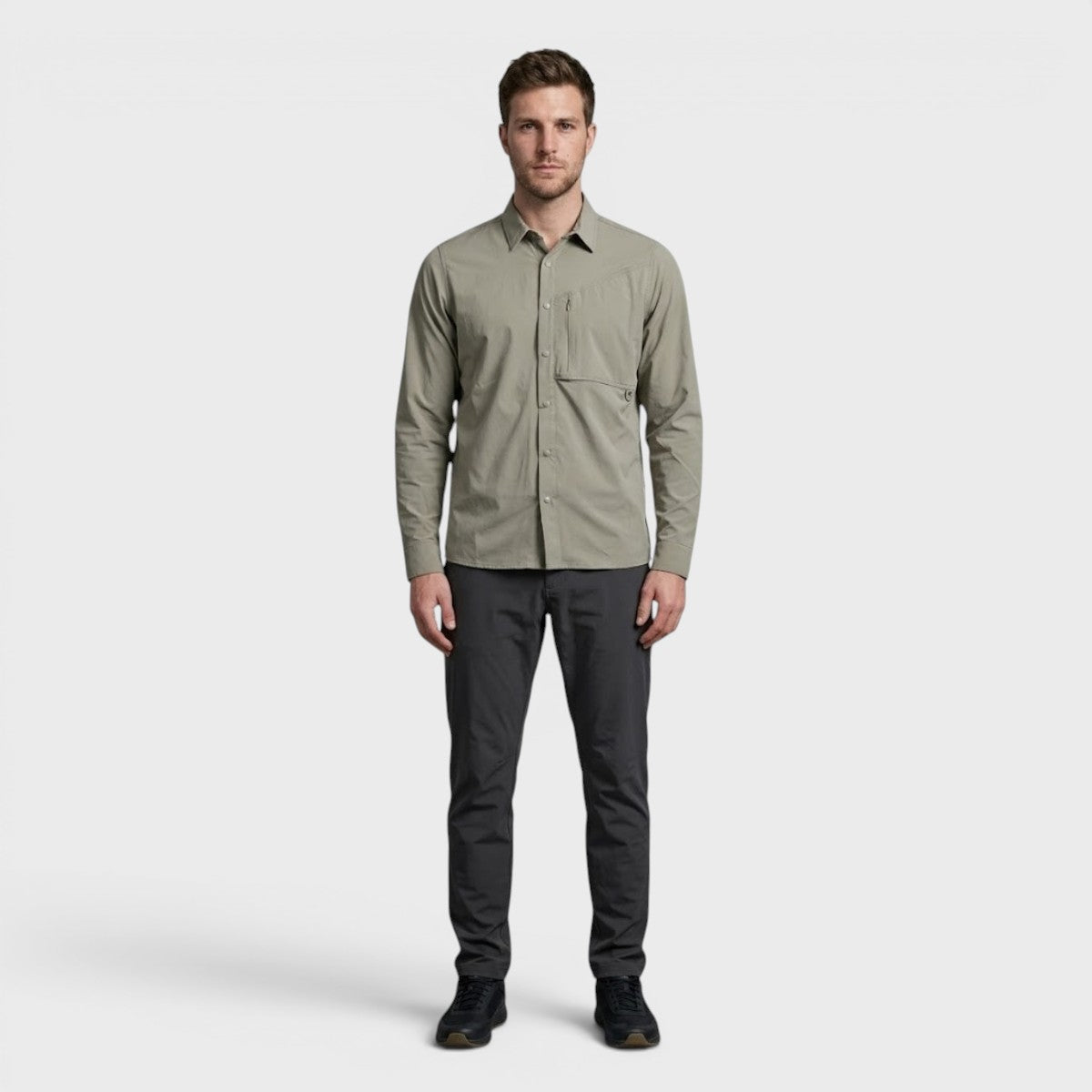 Camisa Atlo Casual Manga Larga Para Hombre