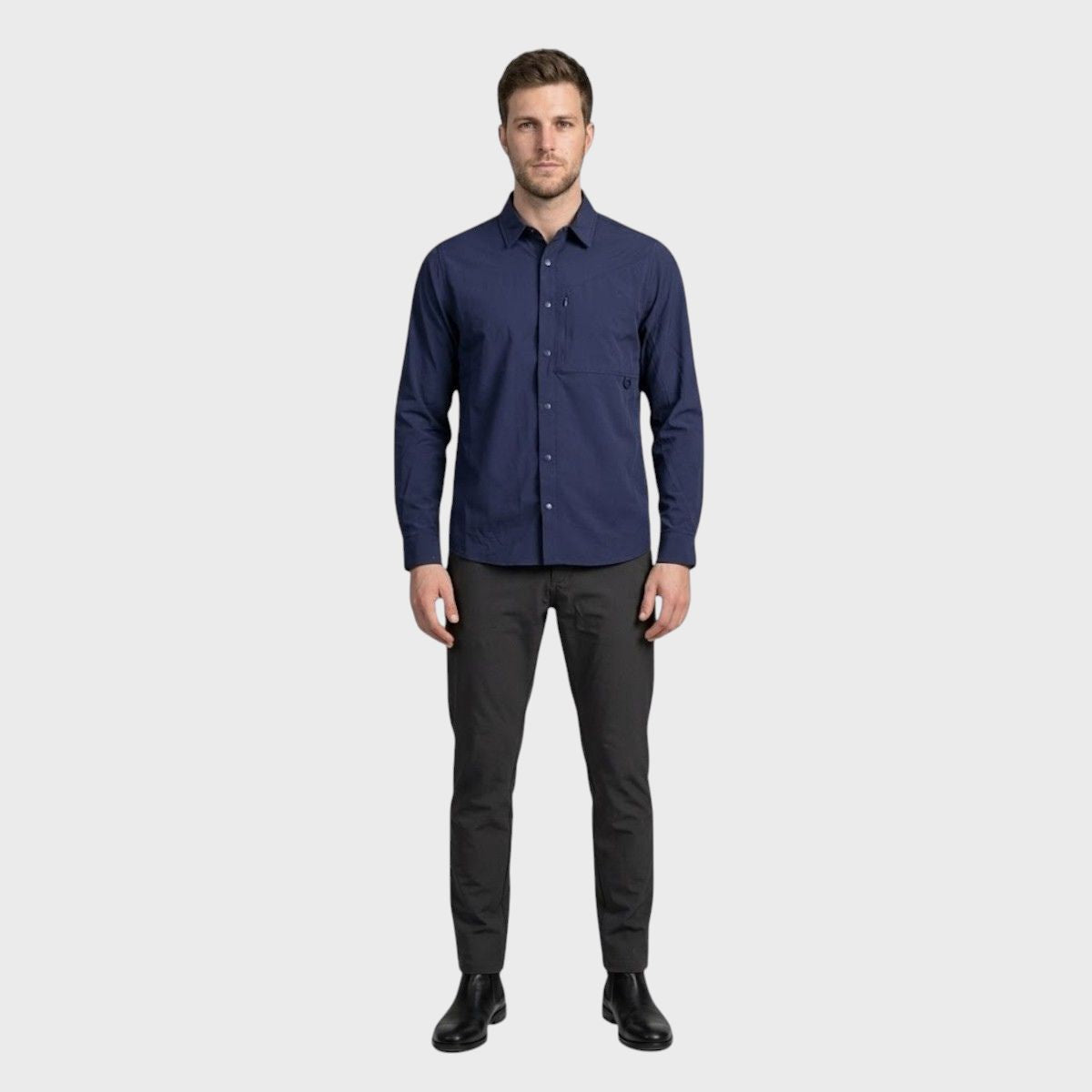 Camisa Atlo Casual Manga Larga Para Hombre