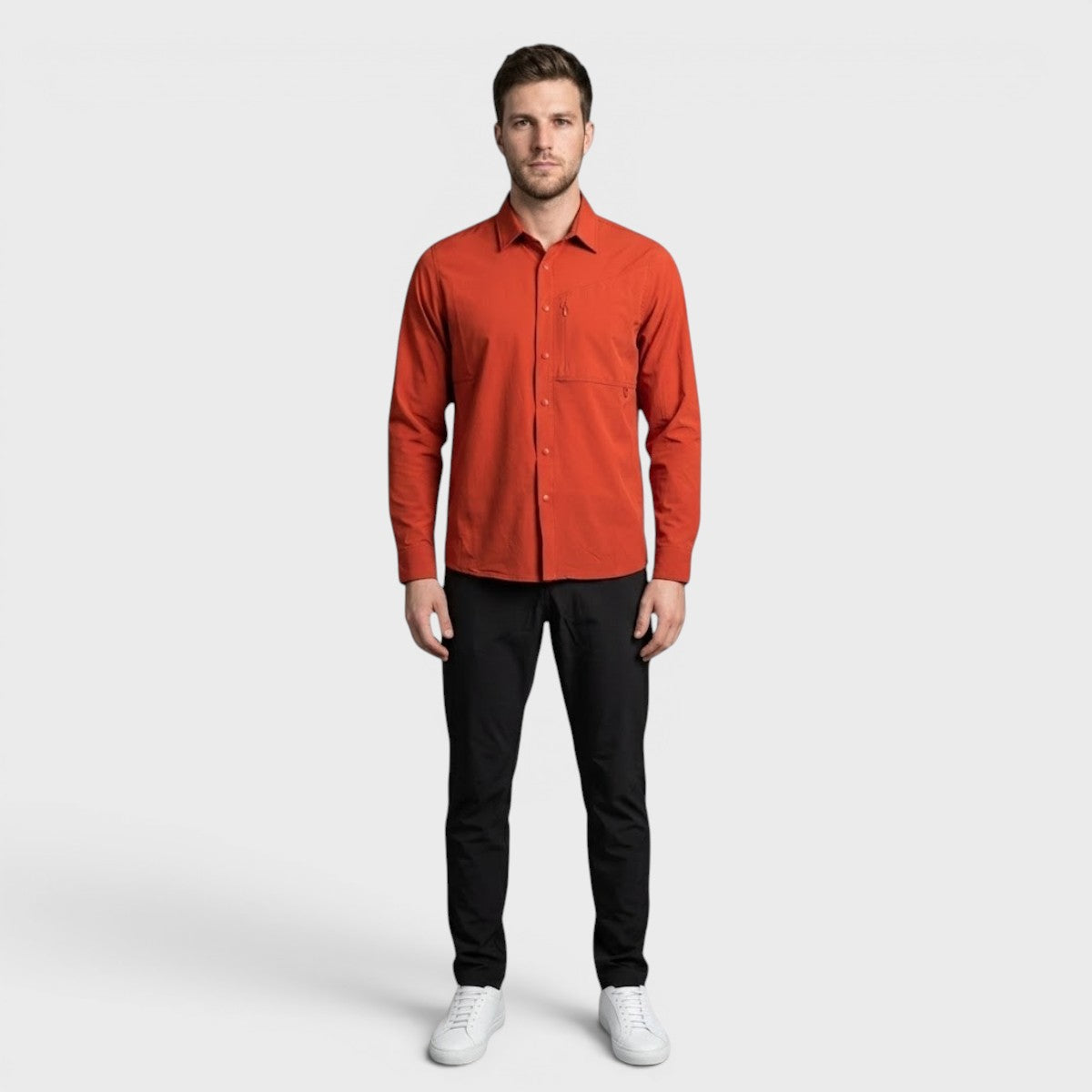 Camisa Atlo Casual Manga Larga Para Hombre