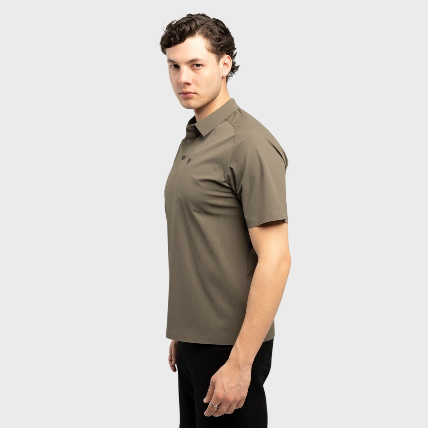 ATLO Playera Polo Casual Con Cierre Para Hombre