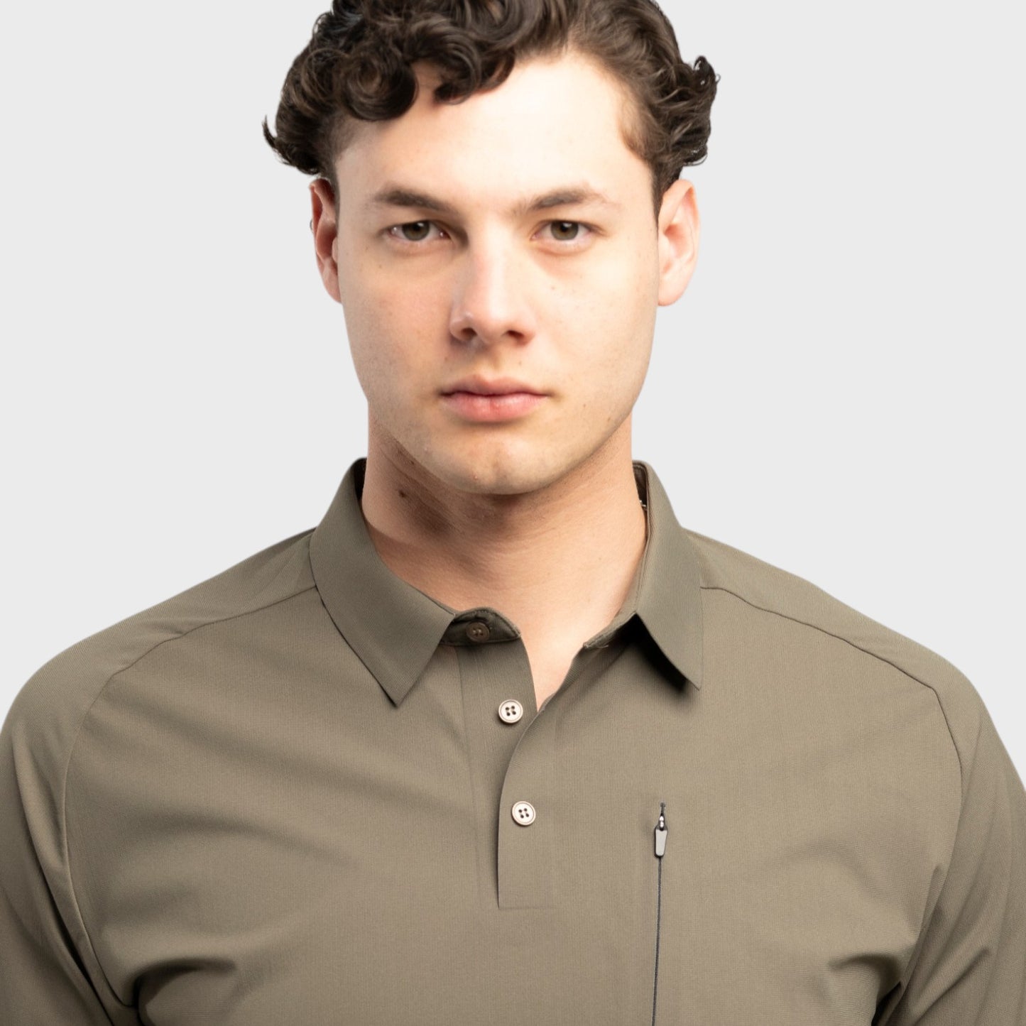 ATLO Playera Polo Casual Con Cierre Para Hombre