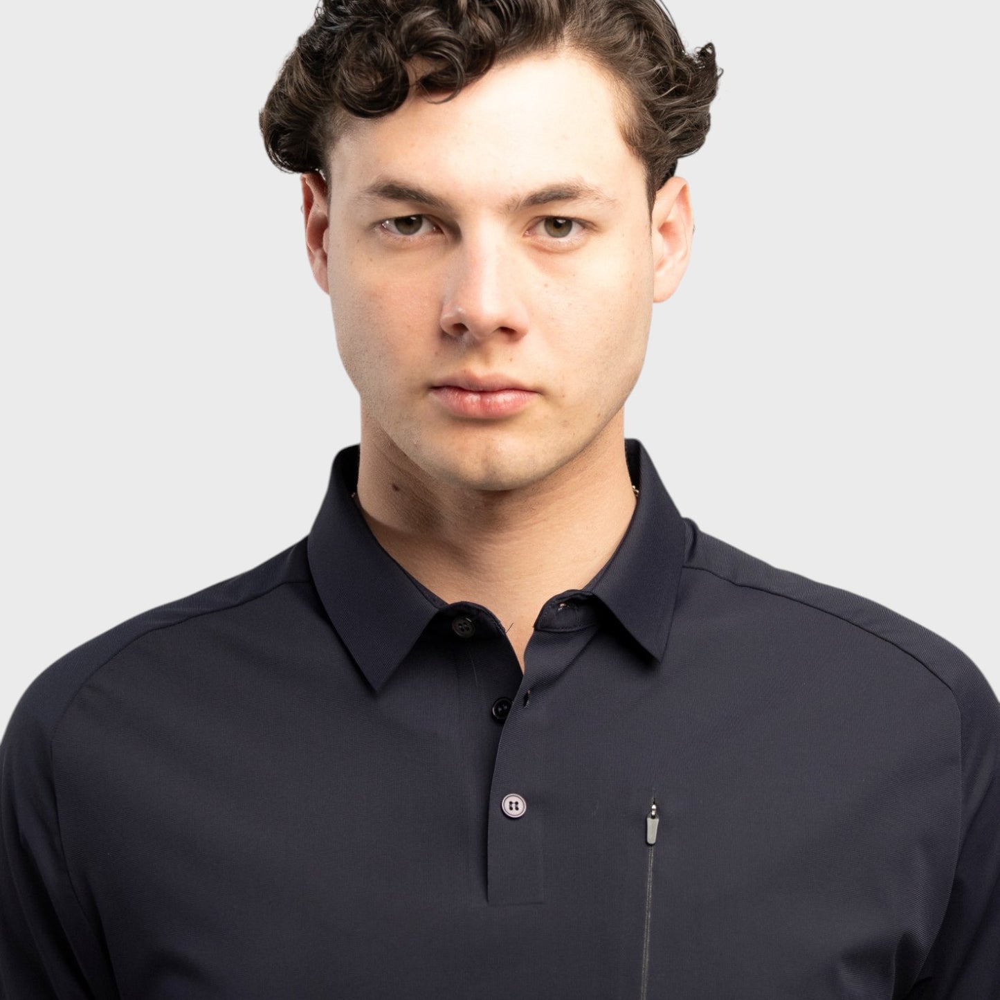 ATLO Playera Polo Casual Con Cierre Para Hombre