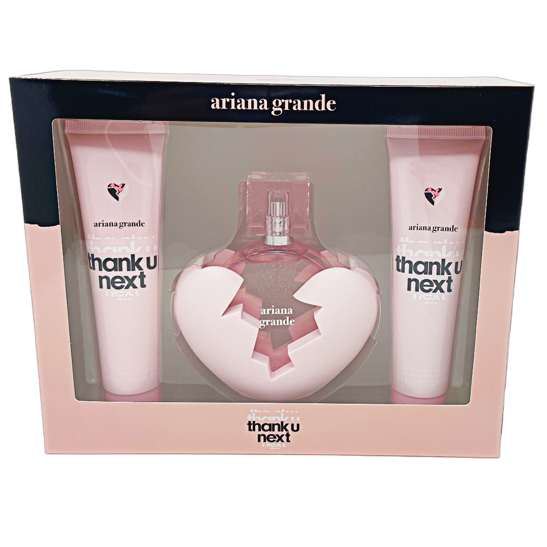 Sohrelia Perfumeria_Kit De Eau De Parfum Thank U Next De Ariana Grande, 100 Ml (3 Unidades)