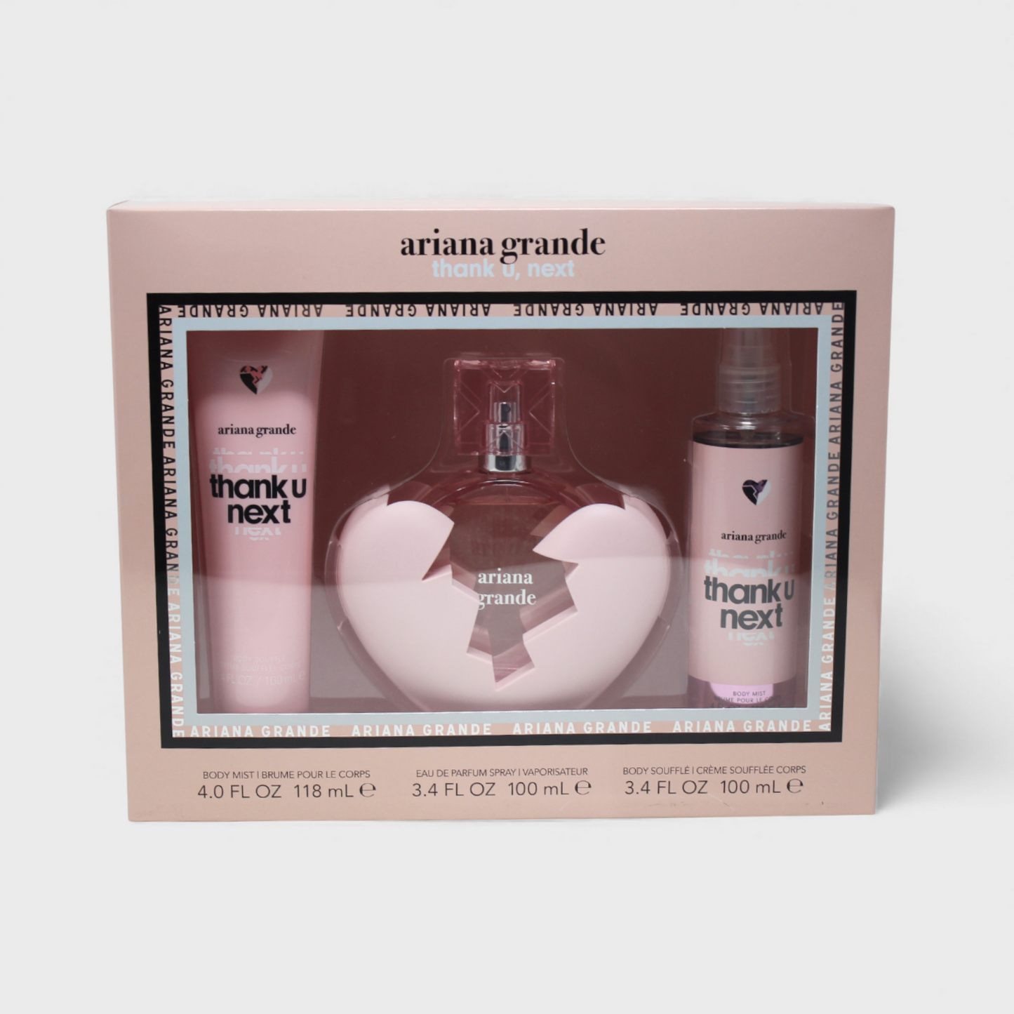 Kit De Eau De Parfum Thank U Next De Ariana Grande, 100 Ml (3 Unidades)
