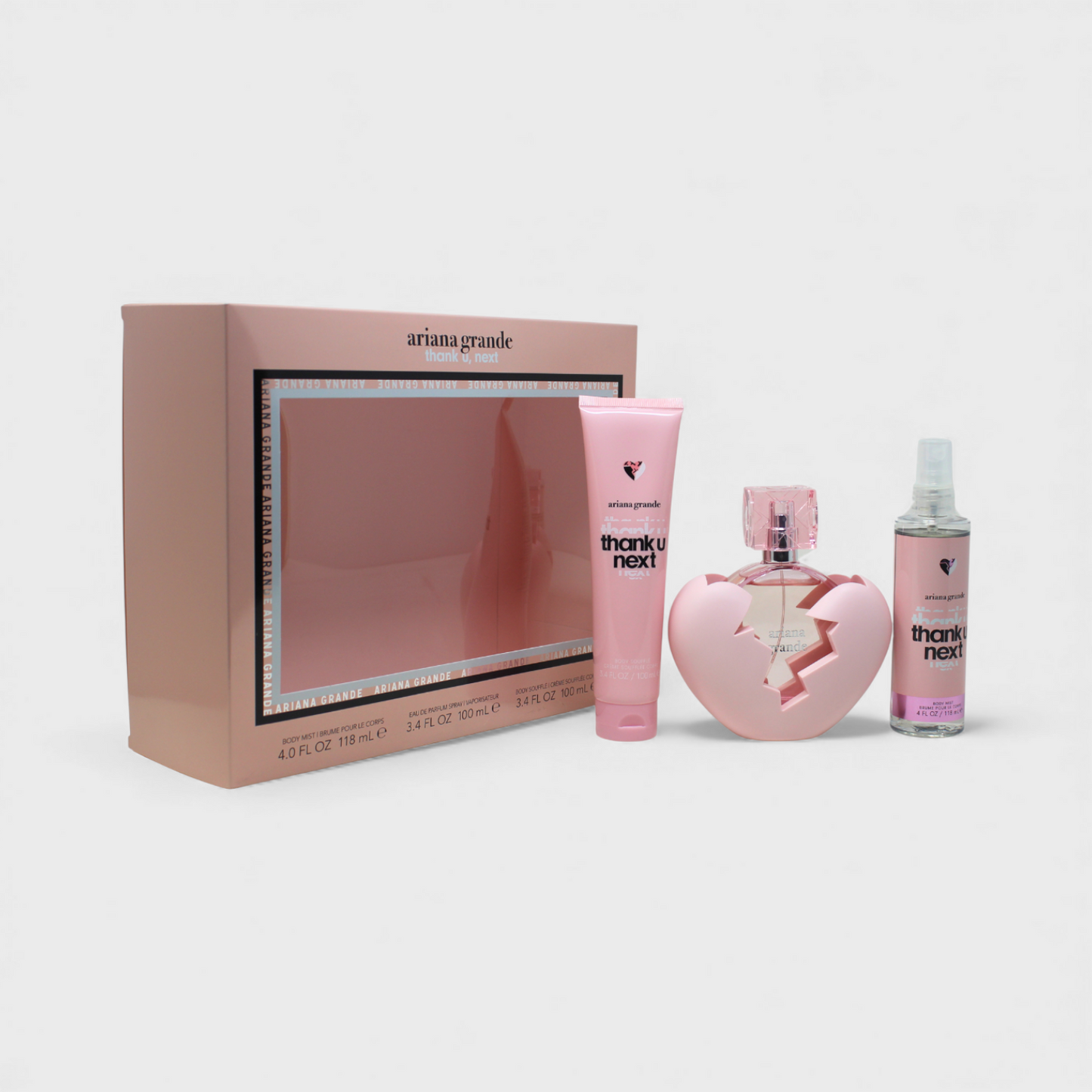 Kit De Eau De Parfum Thank U Next De Ariana Grande, 100 Ml (3 Unidades)