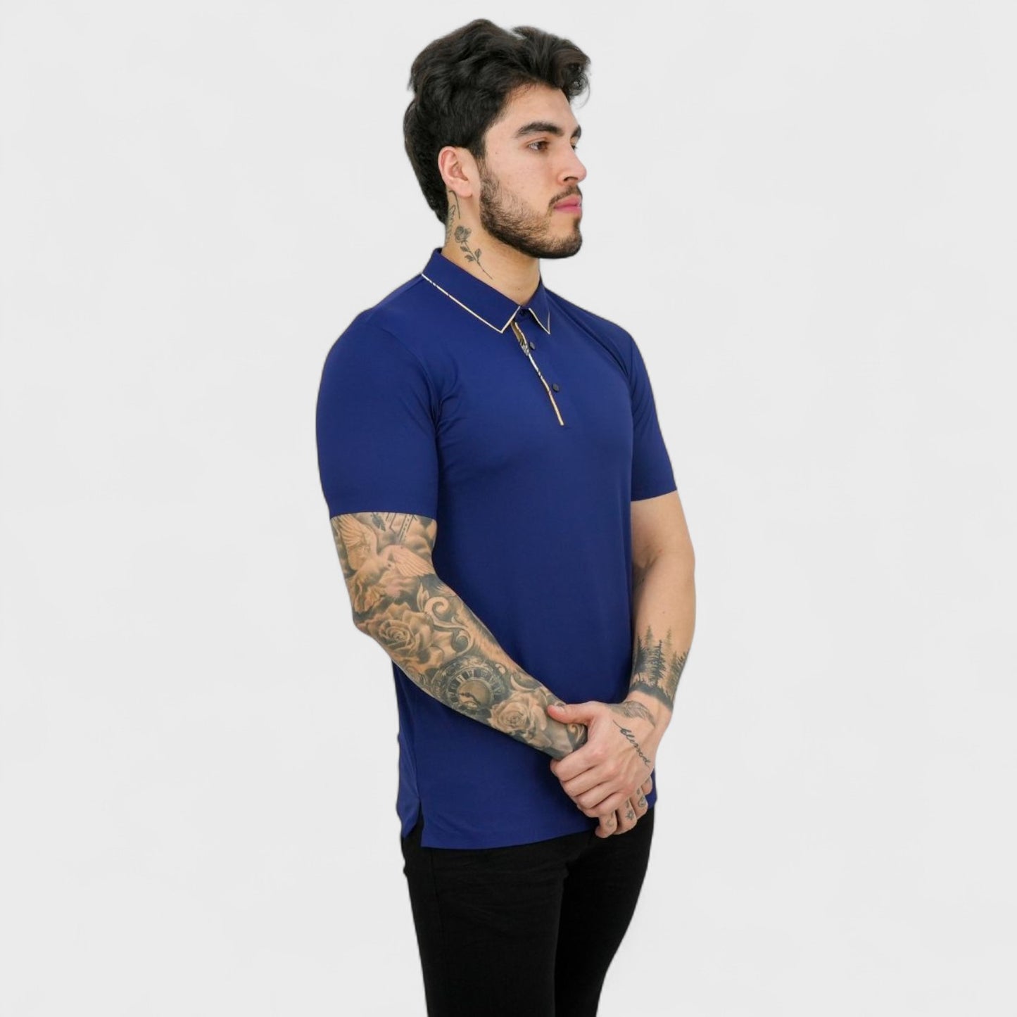 Barabas Playera Polo Azul Marino Para Hombre