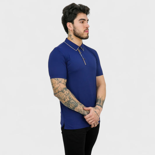 Barabas Playera Polo Azul Marino Para Hombre