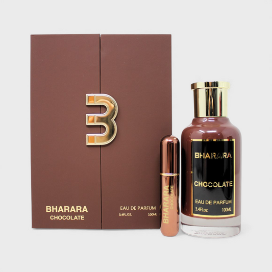 Bharara Chocolate eau de Parfum 100 ml Unisex, Atomizador mini rellenable
