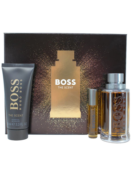 Hugo Boss The Scent Set De 3 Pz Con Miniatura Para Hombre 100 mL