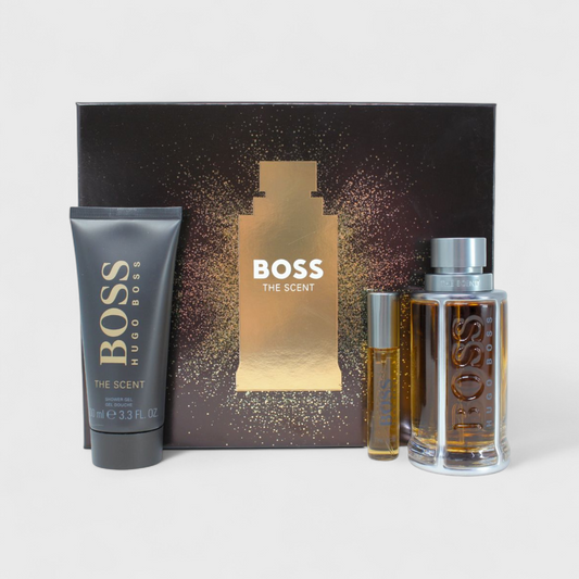 Hugo Boss The Scent Set De 3 Pz Con Miniatura Para Hombre 100 mL