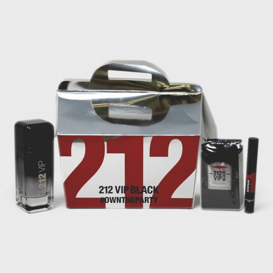 Carolina Herrera 212 Vip Black 3 Pz Para Hombre
