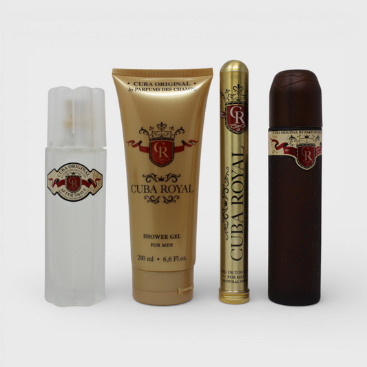 Cuba Cuba Royal (100 Ml + 35 Ml + After Shave 100 Ml + Shower Gel 200 Ml) 4 Pz Para Hombre
