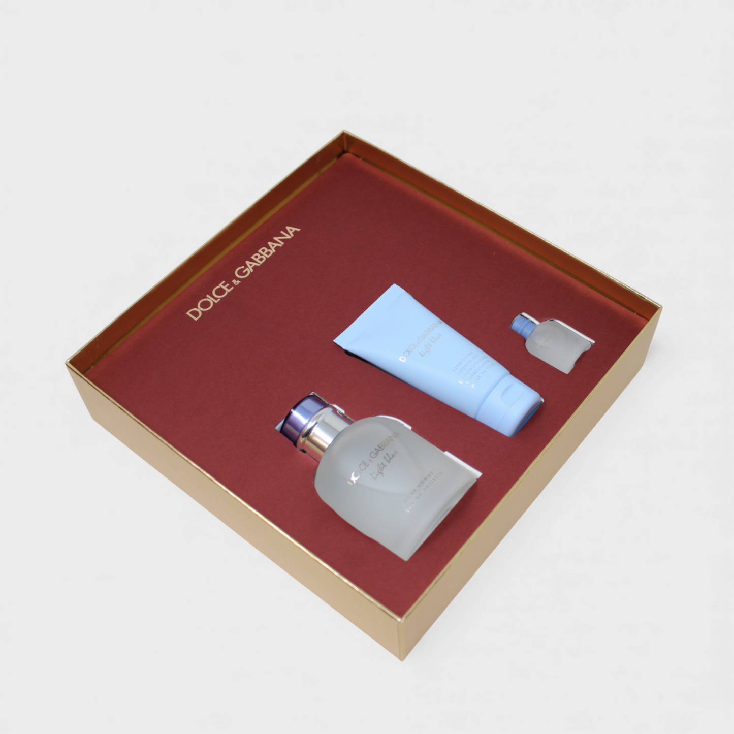 Dolce & Gabbana Light Blue (75 Ml + 4.5 Ml + Sg 50 Ml) 3 Pz Para Hombre