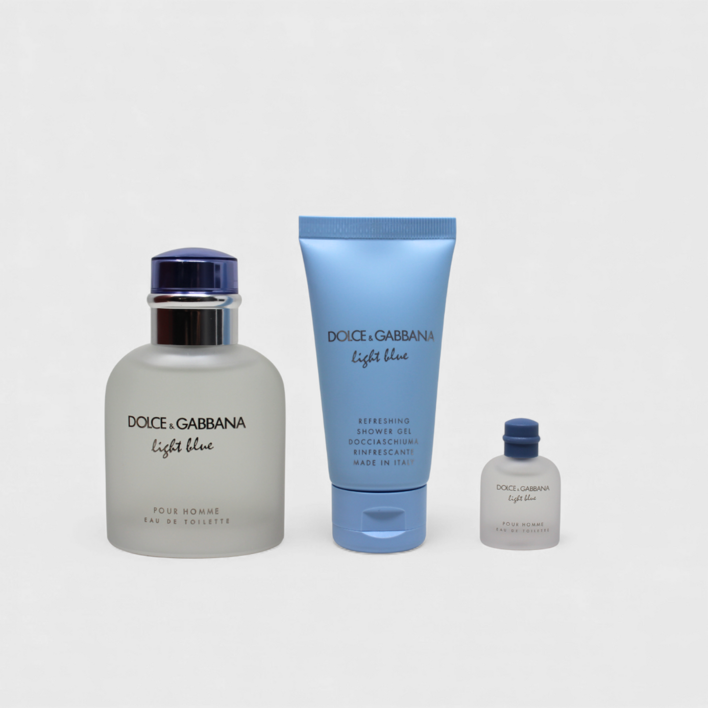 Dolce & Gabbana Light Blue (75 Ml + 4.5 Ml + Sg 50 Ml) 3 Pz Para Hombre