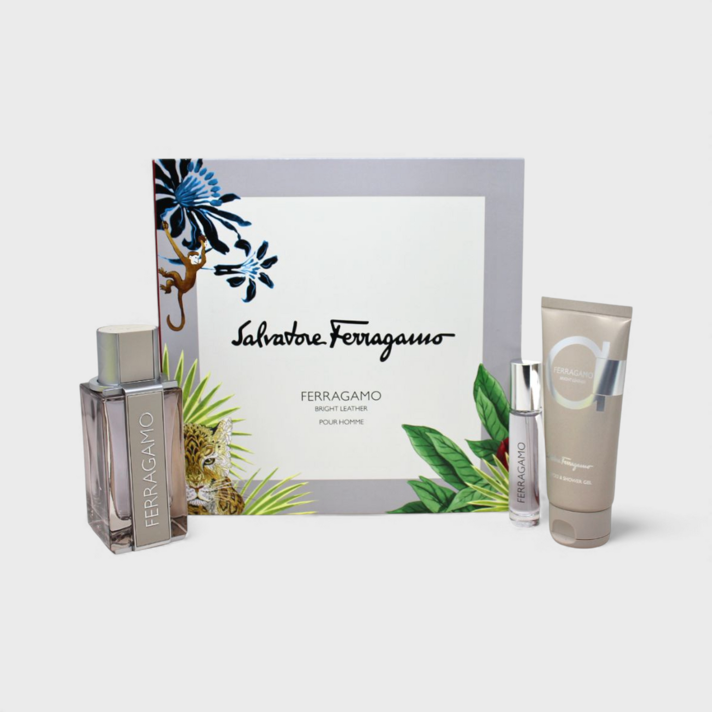 Set eau de toilette Ferragamo Bright Leather para hombre 100 mL