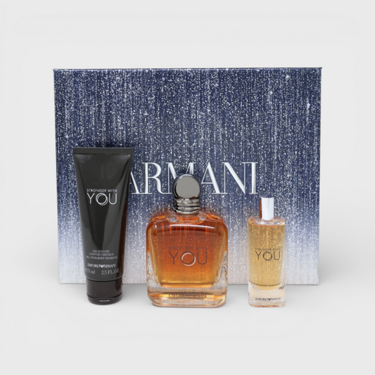 G. Armani Stronger With You (100 Ml + 15 Ml + Sg 75 Ml) 3 Pz Para Hombre