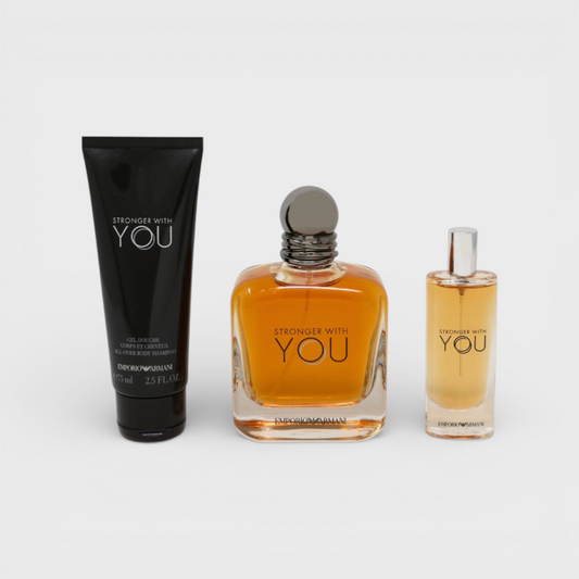 G. Armani Stronger With You (100 Ml + 15 Ml + Sg 75 Ml) 3 Pz Para Hombre