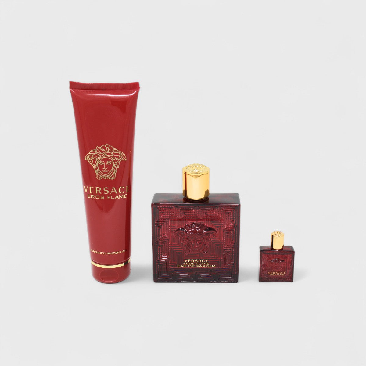 VERSACE EROS FLAME (EDP 100ML+EDP 5ML+SG 150ML) 3 PC SET CABA