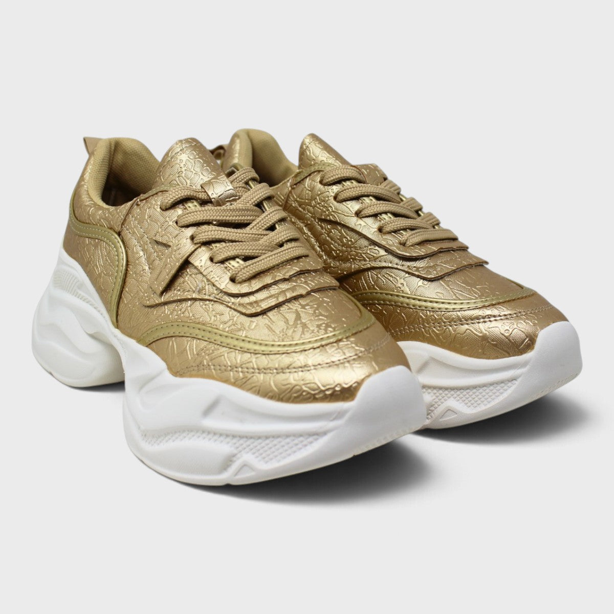 Tenis Platini Casual Gold Para Mujer