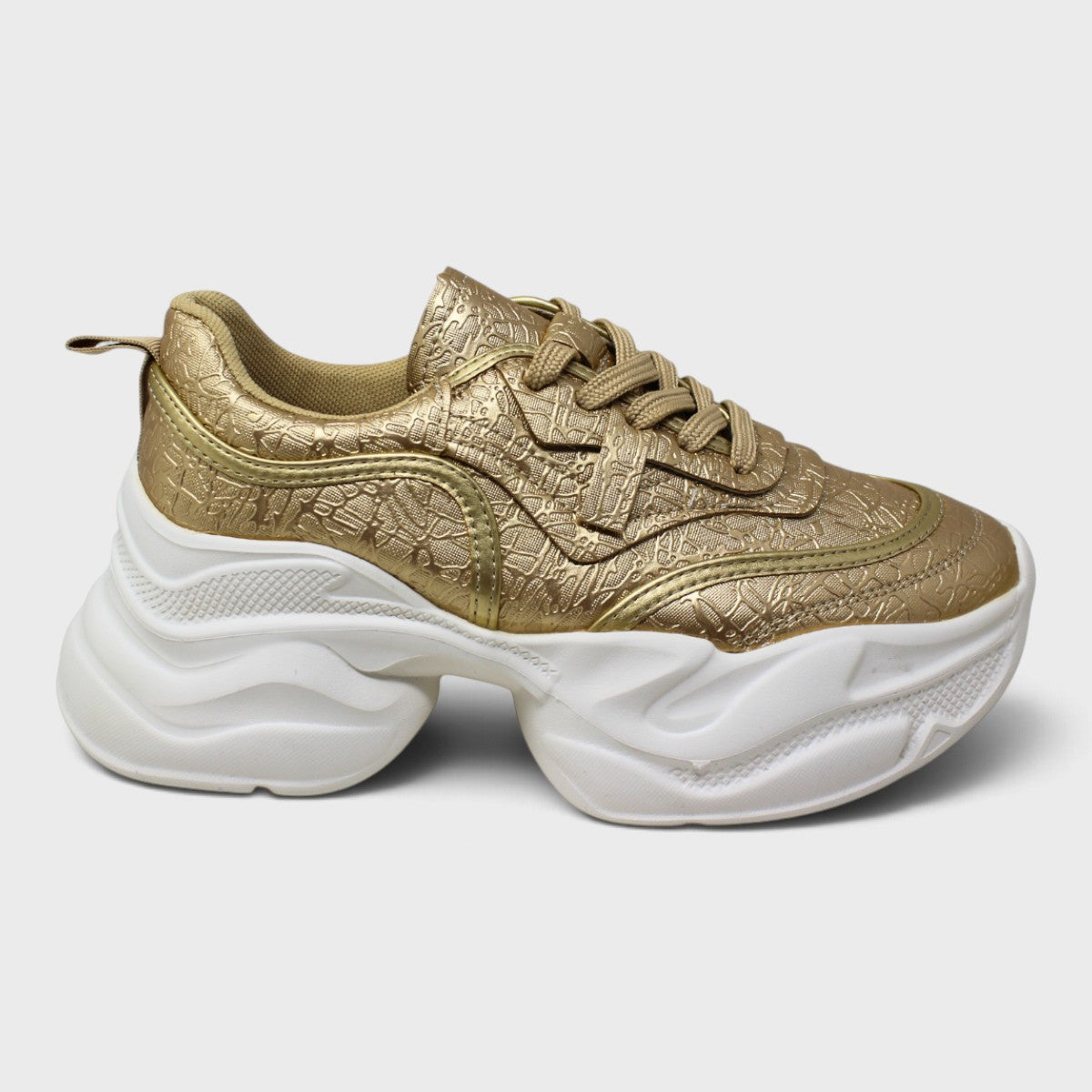 Tenis Platini Casual Gold Para Mujer