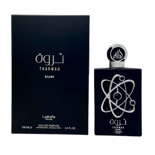 Sohrelia Perfumeria_Perfume Tharwah Silver De Lattafa Para Hombre Edp 100ml