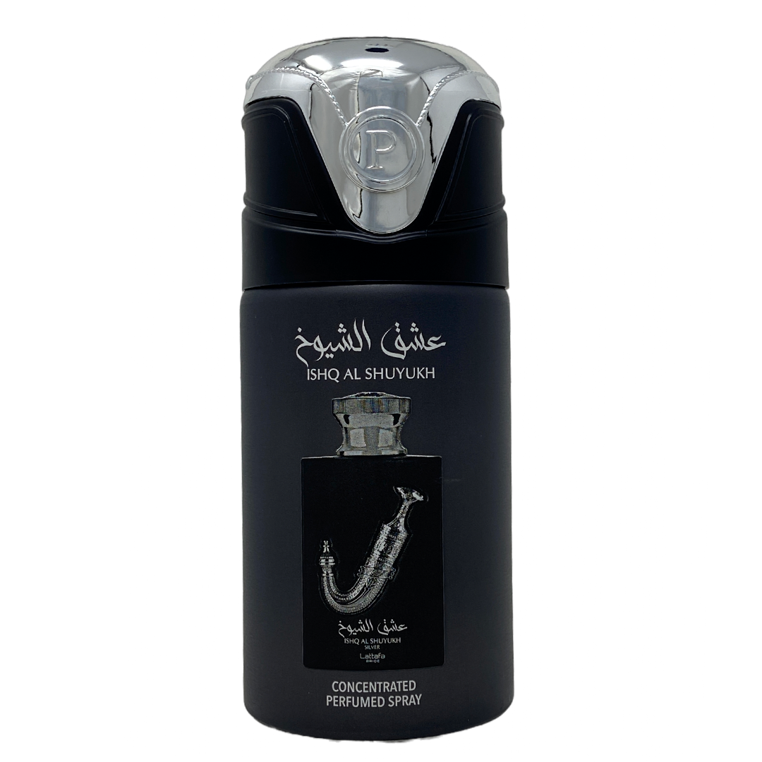 Sohrelia Perfumeria_Perfume Body Spray Lattafa Ishq Al Shuyukh Silver 250 Ml