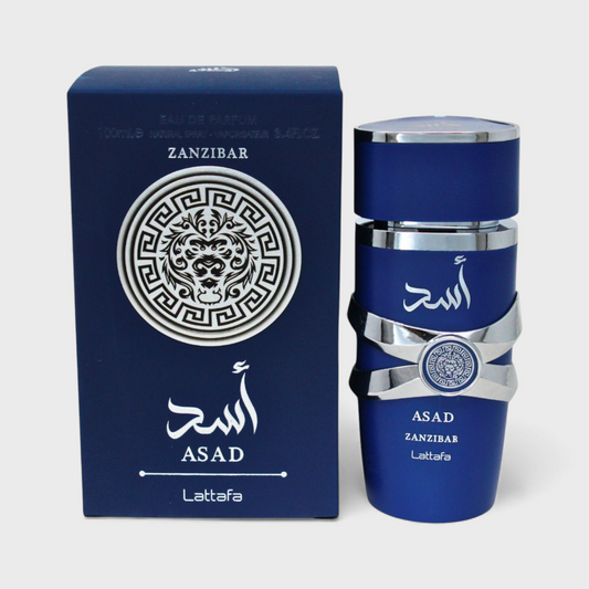 Lattafa Asad Zanzibar Eau de Parfum Spray for Unisex, 3.4 Ounce 100 mL
