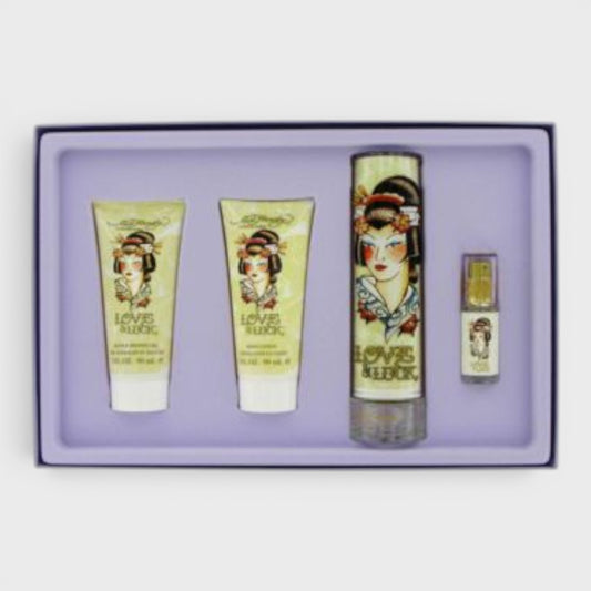 Christian Audigier Love And Luck 4 Pz Para Mujer