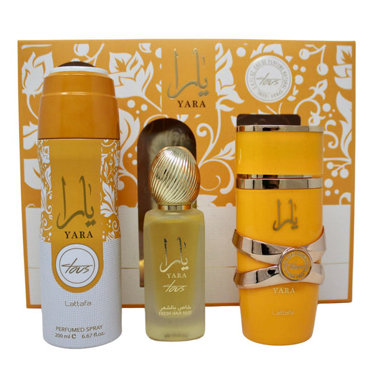 Sohrelia Perfumeria_Lattafa Yara Tous Set De 3 Pz Para Mujer 100 mL