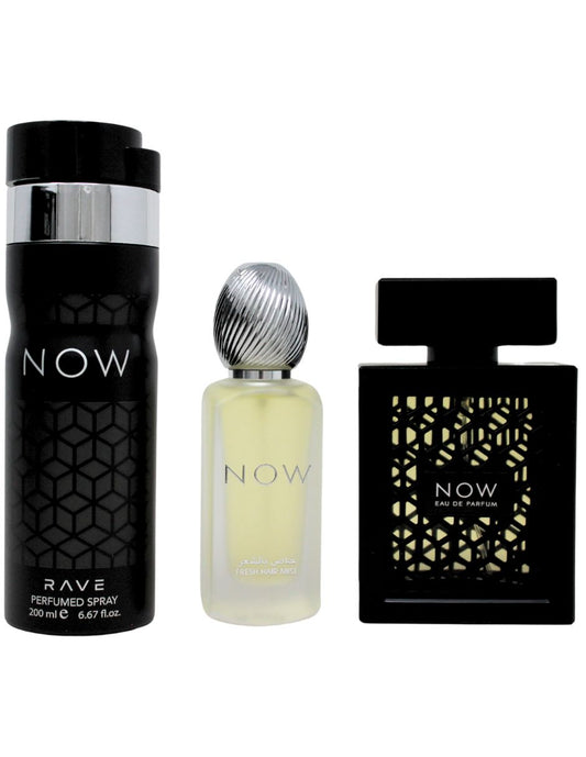 Lattafa Now Rave Set De 3 Pz Para Hombre 100 mL