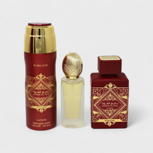 Lattafa adee Al Oud Sublime - Set unisex de 3 piezas