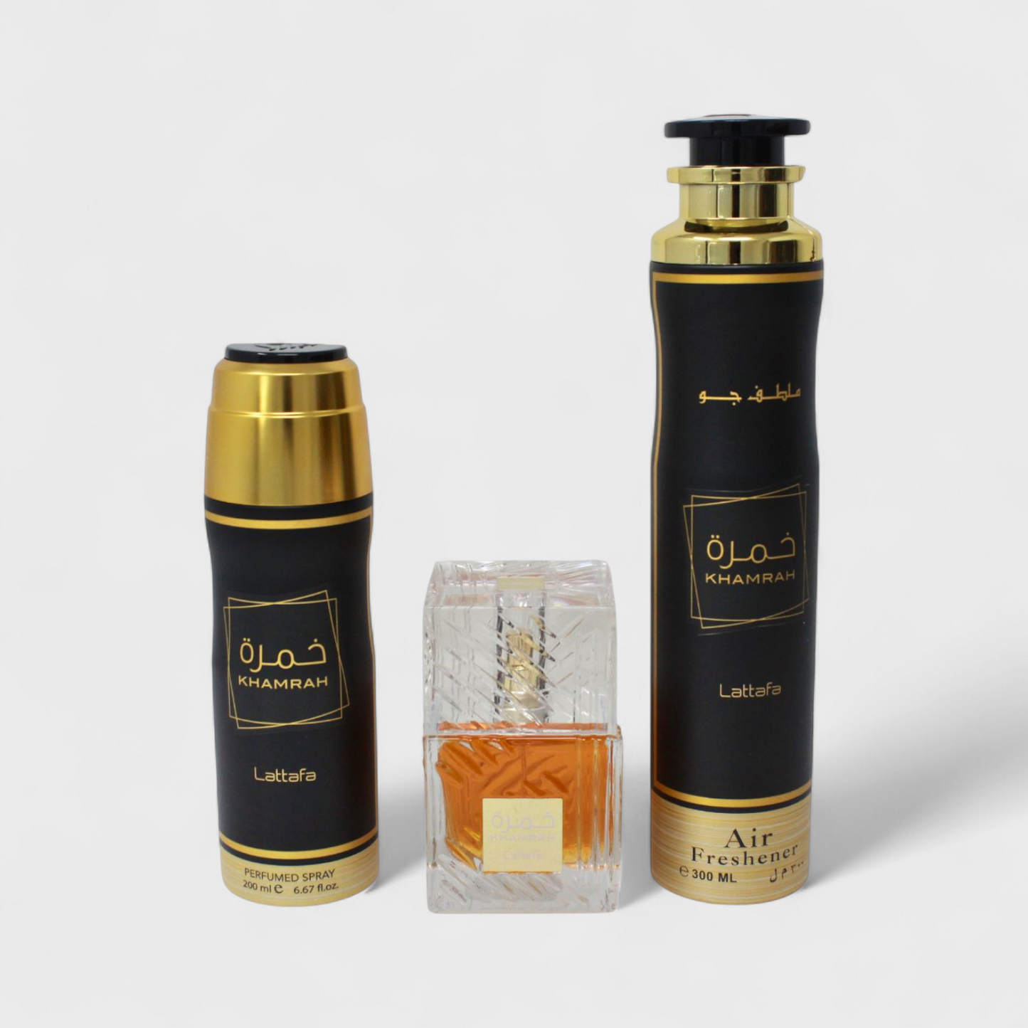 Lattafa Khamrah Set De 3 Pz Con Body Mist Unisex