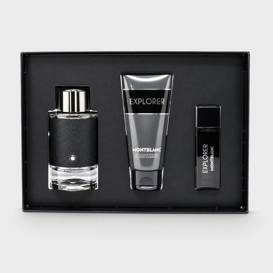 Set Perfume Mont Blanc Explorer 3 Pz Para Hombre