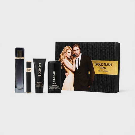 Paris Hilton Gold Rush(t15) Set De 4 Pz Con Mini Para Hombre